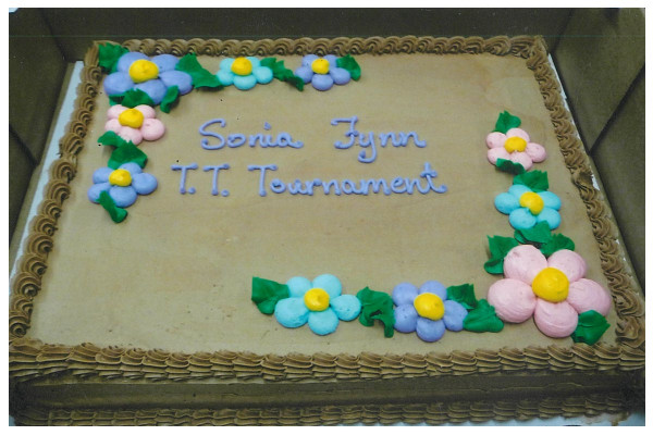 Table Tennis Group Cake