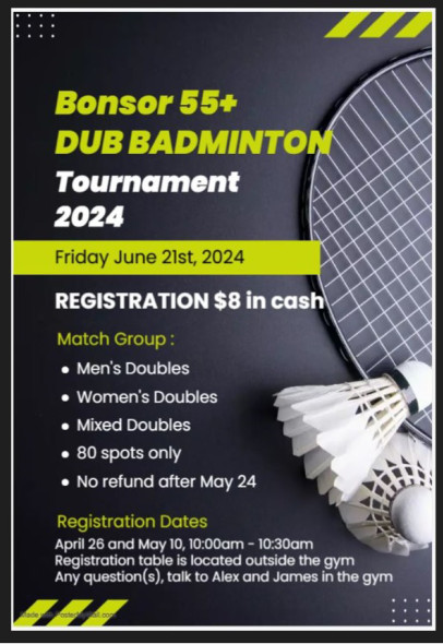 Badminton Tournament June 2024